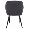 Stolička LARGO čalúnená sivým zamatom