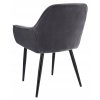 Stolička LARGO čalúnená sivým zamatom