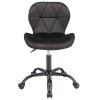 ENDO zamatová otočná stolička - čierna