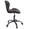 ENDO zamatová otočná stolička - čierna