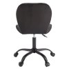 ENDO zamatová otočná stolička - čierna