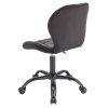 ENDO zamatová otočná stolička - čierna