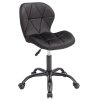 ENDO zamatová otočná stolička - čierna