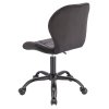 ENDO zamatová otočná stolička - čierna