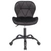 ENDO zamatová otočná stolička - čierna