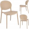 Stolička JUSTIN, béžový plast