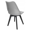Stolička OSLO, škandinávska, plast, šedá ekokoža