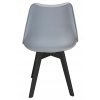 Stolička OSLO, škandinávska, plast, šedá ekokoža