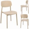 Stolička LARA, béžový plast