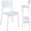 Stolička LARA, plastová, biela