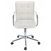 Otočná stolička z ekokože QUATRO - biela