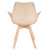 Škandinávska stolička ORLEAN, plast, ekokoža, béžová