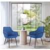 Stolička CORA čalúnená modrým zamatom