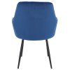Stolička CORA čalúnená modrým zamatom