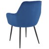 Stolička CORA čalúnená modrým zamatom