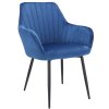 Stolička CORA čalúnená modrým zamatom