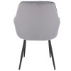 Stolička CORA čalúnená sivým zamatom