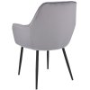 Stolička CORA čalúnená sivým zamatom
