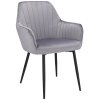 Stolička CORA čalúnená sivým zamatom