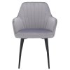 Stolička CORA čalúnená sivým zamatom