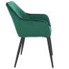 Čalúnená stolička APIS zo zeleného zamatu