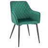 Čalúnená stolička APIS zo zeleného zamatu