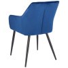 Čalúnená stolička APIS v modrom zamatovom prevedení
