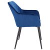 Modrá stolička APIS, čalúnená zamatom