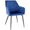 Čalúnená stolička APIS v modrom zamatovom prevedení