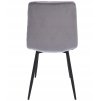 Stolička PIADO čalúnená sivým zamatom
