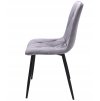 Stolička PIADO čalúnená sivým zamatom