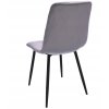Stolička PIADO potiahnutá sivým zamatom