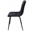 Stolička PIADO čalúnená čiernym zamatom