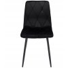 Stolička PIADO čalúnená čiernym zamatom