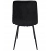 Stolička PIADO čalúnená čiernym zamatom