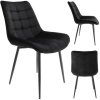 krzeslo MISTY tapicerowane welurowe czarne przod tyl bok