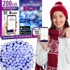 200 LED žiaroviek - studená biela - ovládané aplikáciou