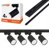 zestaw szynoprzewod szyna 1m 4x lampa gu10 led oswietlenie szynowe big