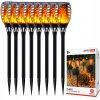 8x lampa ogrodowa solarna led latarnia pochodnia wbijana plomien 50cm big