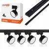zestaw szynoprzewod szyna 2m 4x lampa gx53 led oswietlenie szynowe big