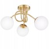 lampa wiszaca sufitowa zlota zyrandol biale kule 3x led e27 big