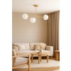 lampa wiszaca sufitowa zlota zyrandol biale kule 3x led e27 kod producenta 8419 big