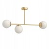 lampa wiszaca sufitowa zlota zyrandol biale kule 3x led e27 rodzaj gwintu e27 big
