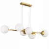 lampa wiszaca sufitowa zlota zyrandol biale kule 6x led e27 big