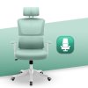 Ergonomická otočná kancelárska stolička HC- 1011 v mätovo bielej farbe