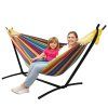 eng pl Garden Hammock with Frame for Two People Colorful 200x120 26572 3
