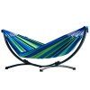 eng pl Garden Hammock with Frame for Two People Green and Blue 200x120 26573 2