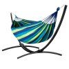 eng pl Garden Hammock with Frame for Two People Green and Blue 200x120 26573 3