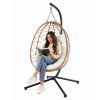 eng pl LEAN Hanging Rocking Chair Garden Cocoon Cushions Swing Brown Frame 30644 2