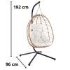 eng pl LEAN Hanging Rocking Chair Garden Cocoon Cushions Swing Brown Frame 30644 3